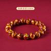 Pulsera de cristal de arena de rejalgar con partículas de cristal de orpio y cinabrio crudo de alto contenido, pulsera para hombre y mujer de este año de vida