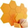 Painéis Acústicos Hexagonais de Fibra de Poliéster Autoadesivos Painéis de Feltro para Decoração de Estúdio Doméstico Isolamento Acústico e Redução de Ruído Painéis de Parede