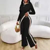 Ropa Transfronteriza Europea y Americana para Mujer 2025, Moderna y Elegante, Versátil, Conjunto Casual de Dos Piezas de Manga Larga