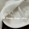 Estilo Ins Coreano Diseño de Nicho Joyería para Orejas de Gama Alta Plata de Ley S925 Pendientes de Hélice Asimétricos Estilo Personalizado
