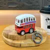 Chaveiro de Modelo de Ônibus de Liga de Metal Transfronteiriço Ornamento de Carro Divertido para Crianças Carro de Puxar Brinquedo para Menino Presente Atacado