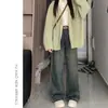 Jeans Cinza Cimento Wide Leg Feminino Nova Coleção Primavera e Outono Cintura Alta Solto Emagrecimento plus size menina cheinha Figura Pera Calça Reta