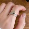 Nuevo anillo retro con diseño de libélula dorada y plumas, imitación de plata tailandesa, estilo campestre, moderno, para hombre y mujer, con un toque de estilo y un toque de vida.
