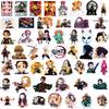 50 versión caricatura de las pegatinas de Kimetsu no Yaiba lindas pegatinas de expresión de línea pegatinas decorativas impermeables para cuaderno equipaje