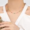 Nuevo Diseño Minimalista de Nicho Estilo Ins Personalidad Moda Temperamento Acero de Titanio Perla Gota de Aceite Collar para Mujeres Accesorio Versátil