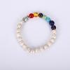 Pulseira Xiaoni moda europeia e americana transfronteiriça pedra vulcânica 8mm pedra natural colorida elefante pulseira de yoga vendas diretas da fábrica