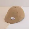 Gorra para Niños Estilo Coreano Primavera y Otoño Unisex Estampado de Leopardo Etiqueta de Cuero Gorra de Pico Linda Casual Versátil