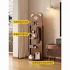 Nuevo Espejo de Vestir Giratorio de Oso, Espejo de Cuerpo Entero de Piso a Techo, Espejo de Vestidor con Almacenamiento Giratorio Integrado, Espejo Vertical Móvil