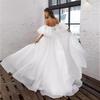 Vestido de Gasa tipo Tubo 2026 Estilo Nuevo Mangas Abullonadas Tallas Grandes Petite Estilo Francés Hepburn Recepción de Boda Vestido de Boda Ligero