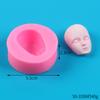 Molde de silicone para boneca proporcional faça você mesmo, molde de silicone para rosto de boneca de argila ultraleve e cerâmica macia