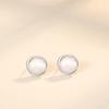 Pendientes sencillos, elegantes y compactos para mujer, nuevos y modernos, de estilo coreano, exquisitos, con piedra de ojo de gato, de alta calidad, populares en Internet, con aguja de plata.