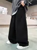 Calça Casual Longa Masculina Moda Outono 2026 para Crianças, Modelagem Solta, Calça Versátil de Perna Curva, Tendência Primavera e Outono