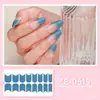 Adesivos Zhengxiang para Nail Art Francesa Cor Sólida Película de Esmalte Simples Adesivos de Unha da Internet Vermelha Europeus e Americanos Adesivos Completos Atacado Transfronteiriço Personalização