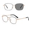 Nuevos Armazones Metálicos para Gafas para Hombres, Gafas de Cambio de Color a la Moda, Armazones para Gafas de Miopía para Mujeres, Gafas de Cambio de Color con Filtro de Luz Azul