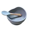 O Fabricante Agora Tem Suplemento Alimentar para Bebês Tudo-em-Um Popular Transfronteiriço com Ventosa, Tigela e Colher, Venda por Atacado de Utensílios de Mesa para Alimentação e Comida de Bebê