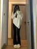 Tejido Irregular de Cuello Alto para Mujer Invierno 2025 Nuevo Popular Estilo Coreano Estilo Perezoso Suave Tejido Espeso Top