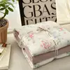 Juego de Cama de Cuatro Piezas de Gasa Doble Capa Aeróbica Clase A, Funda de Edredón de Algodón Puro, Juego de Sábanas de Tres Piezas, Juego de Cama Ins