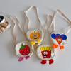 Lindo Bolso de Lona Cruzado para Niños de Dibujos Animados Niño Bolso de Lona Cruzado Casual Monedero Patatas Fritas Niña Salir Mochila para Bebé