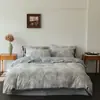 Correas Tejidas Gruesas en Relieve, Juego de Cuatro Piezas de Algodón Cepillado, Algodón Puro Estéreo de Gama Alta, Ropa de Cama Engrosada y Cálida para Otoño e Invierno 1.8m