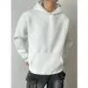 Sudadera con capucha de peso pesado estilo casual americano para hombre, corte limpio, otoño e invierno, forrada de felpa, gruesa, corte ajustado, sin cierre