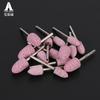 Venta al por mayor 3mm mango corindón rojo rueda de esmerilado cabezal de esmerilado piedra de afilar muñeca molde de metal jade cerámica pulido cabezal de esmerilado pequeño