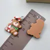 Acessórios de Resina de Natal Papai Noel Meias Flocos de Neve Pulseira Colar Chaveiro Pingente Acessórios de Joias DIY