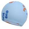 Gorra de Tela de Dibujos Animados para Niños Niños y Niñas Estampado Digital Linda Gorra de Natación Cómoda Sin Cabeza Piscina Gorra de Natación de Alto Rebote