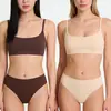 Skim Kardashi S Lencería Sujetador sin Costuras para Mujer Taza Fina Cuello Redondo Estilo Camiseta Set de Sujetador Apto para Todos