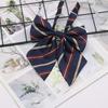 Camisa Estilo Preppy a Rayas JK Estudiante Pajarita Mujer Formal Negocios Banco Ropa de Negocios Corbata Lazo de Flores