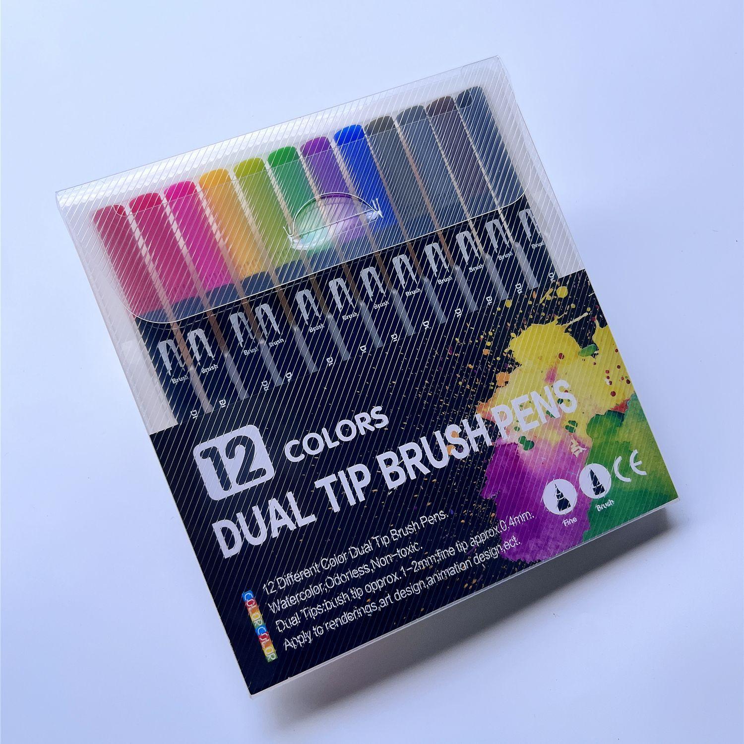 12色黑杆双头