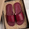 Pantuflas Haining Talla Extra Grande para Casa Verano Hombres y Mujeres Domésticas Antideslizantes Sandalias de Cuero Genuino Cuero de Vaca para Casa Sin Olor