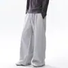 Nueva colección primavera y otoño 2026: pantalones unisex de pierna ancha con cordón, corte holgado, efecto adelgazante, estilo casual, adecuados tanto para el ocio como para el trabajo