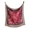 Nuevo Pañuelo Cuadrado Delgado Transpirable de Seda y Algodón para Primavera y Otoño 110*110 Elegante y Versátil Chal para Habitación con Aire Acondicionado Pañuelo Decorativo para Mujer