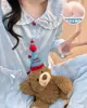 Pijama feminino estilo princesa para primavera e outono, com bojos, gola boneca, algodão nuvem, mangas compridas, calça comprida, conjunto de roupa de casa de modelagem solta