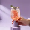 Copos de vinho PET de 16OZ com aro dourado, sem pé, em formato de ovo, taças de champanhe de plástico, taças de sobremesa, copos para bebidas de 480ML, disponíveis na Amazon