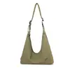 Bolso Tote Plegable Ligero de Color Sólido Estilo Coreano Ins para Mujer, Mochila Cruzada Ligera Casual Simple para Viaje
