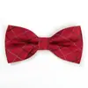 Pajarita Puntiaguda para Hombre Formal Estilo Coreano Puntiaguda Doble Capa Novio Boda Vino Tinto Pajarita Negra para Mujer