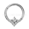Jiangtai F136 Titanio Circonita Forma de Piedra Aro Septum Nasal Pendientes Aleación de Titanio G23 Joyería para Piercing Corporal Fabricante Mayorista