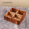 Caja de Almacenamiento de Madera con Múltiples Compartimentos para Habitación de Hotel B&B Cafetería Portapaquetes de Azúcar para Té Caja de Snacks para Sala de Estar del Hogar