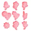 Molde para Galletas de Dibujos Animados de Flores, Corte a Presión Estéreo, Imitando Flores Reales de Primavera, Herramienta Hecha a Mano para Hornear Fondant, Imán para Refrigerador
