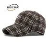 Gorra de Béisbol Retro de Tweed a Cuadros para Mujer con Hilo Dorado Tejido Pico de Pato Estilo Celebridad de Internet Sombrero Otoño Invierno Sombrero de Sol Moderno