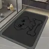 Tapete de Chão para Banheiro de Lama de Diatomáceas Cinza Capacho Absorvente de Água Entrada de Vaso Sanitário Antiderrapante Absorvente de Água Secagem Rápida Resistente a Manchas Tapete de Chão