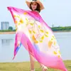 Lenço de Areia de Verão Lenço de Seda Versátil para Mulheres Lenço de Primavera e Outono Proteção Solar Xale Toalha de Praia Longa Tecido Fino de Gaze Costeira Dança