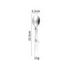 Cuchara plegable de acero inoxidable 304 creativa mini cuchara triple cuchara para ensalada lonchera de picnic cuchara portátil vajilla