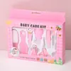 Conjunto de Cuidados para Bebês Transfronteiriço Tesoura de Unha para Bebê Aspirador Nasal Ferramenta de Limpeza de Narinas Pente de Segurança Escova Conjunto de 10 Peças