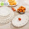 Shanghai Shangji Papel de Encaje Redondo Base de Flor Papel para Comida Frita Plato de Cena Papel con Encaje Papel Absorbente de Aceite Hogar Horneado