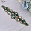 Youlapan S137 Cinturón de Diamantes Verde Agujero para Vestido de Boda Fajín Verde Esmeralda Decoración de Cintura para Fiesta de Damas