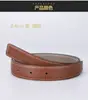 Cinto sem chumbo feminino novo fivela de pino cinto de couro de vaca tira de 2,4 cm de largura cinto sem cabeça com corpo sem fivela cinto para calças femininas