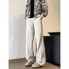 Pantalones de seda helada azul marino de secado rápido para hombre, primavera/verano, pantalones de senderismo softshell a prueba de tres, ligeramente acampanados, estilo americano, corte diagonal, pantalones deportivos casuales