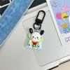 Chaveiro de cachorro Pacha de desenho animado, coração de menina fofo, pingente para mochila de estudante, para namoradas e amigas, acessórios de bolsa